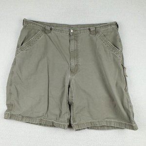 Wrangler Shorts Mens 40 Green Outdoor Heavyweight Cotton Workwear Hiking Retro